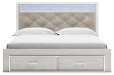 Side view showing storage drawers on Altyra Bed