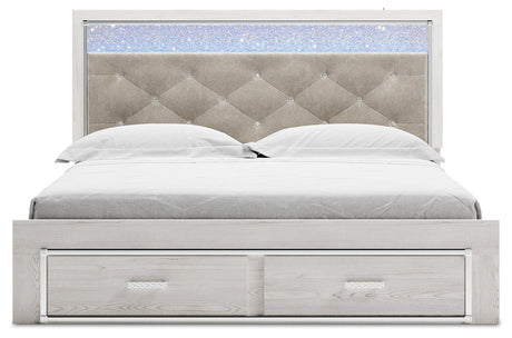 Side view showing storage drawers on Altyra Bed
