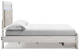 Footboard with chrome handles and LED lighting on Altyra Bed
