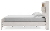 Side alternate angle emphasizing the contemporary design and white finish