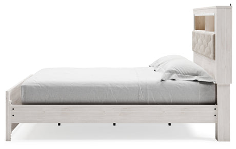 Altyra White King Panel Bookcase Bed alternate side angle