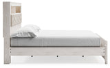 Altyra White King Panel Bookcase Bed side view
