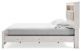 Altyra White King Panel Bookcase Bed alternate side angle