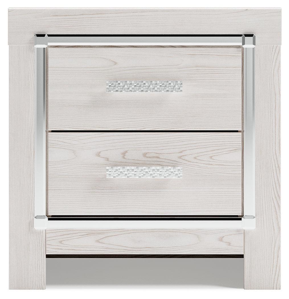 Altyra White Nightstand head-on view