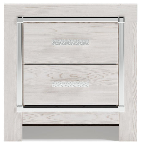 Altyra White Nightstand head-on view
