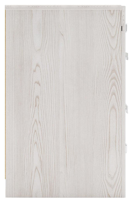 Altyra White Nightstand angled alternate side view