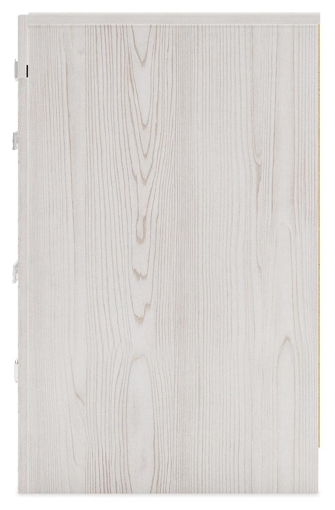 Altyra White Nightstand side profile