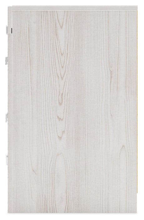 Altyra White Nightstand side profile