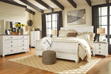 Side angle of Willowton Chest showing tapered legs and finish