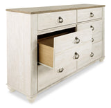 Close-up of dresser top surface texture