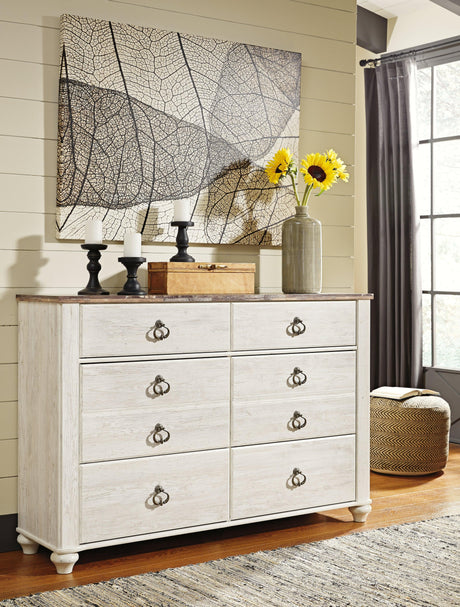 Willowton Two-Tone Dresser full view