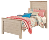 Willowton Twin Panel Bed complete assembled view