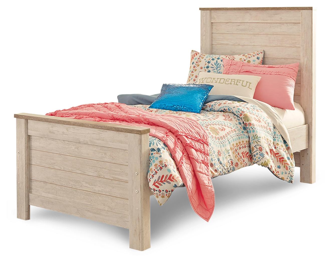 Willowton Twin Panel Bed headboard detail