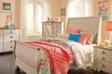 Lifestyle view of Willowton Whitewash Dressing Chest in bedroom setting