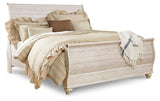 Willowton Whitewash Sleigh Bedroom Set view 13