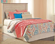 Willowton Whitewash Full Panel Bed frame front view