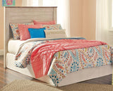 Willowton Whitewash Full Panel Bed frame front view