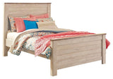 Willowton Whitewash Full Panel Bed bedroom setting
