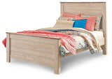 Willowton Whitewash Full Panel Bed headboard closeup