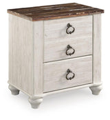 Willowton Whitewash Sleigh Bedroom Set view 11