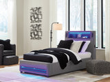Verishaw Bed LED lighting blue illumination close-up