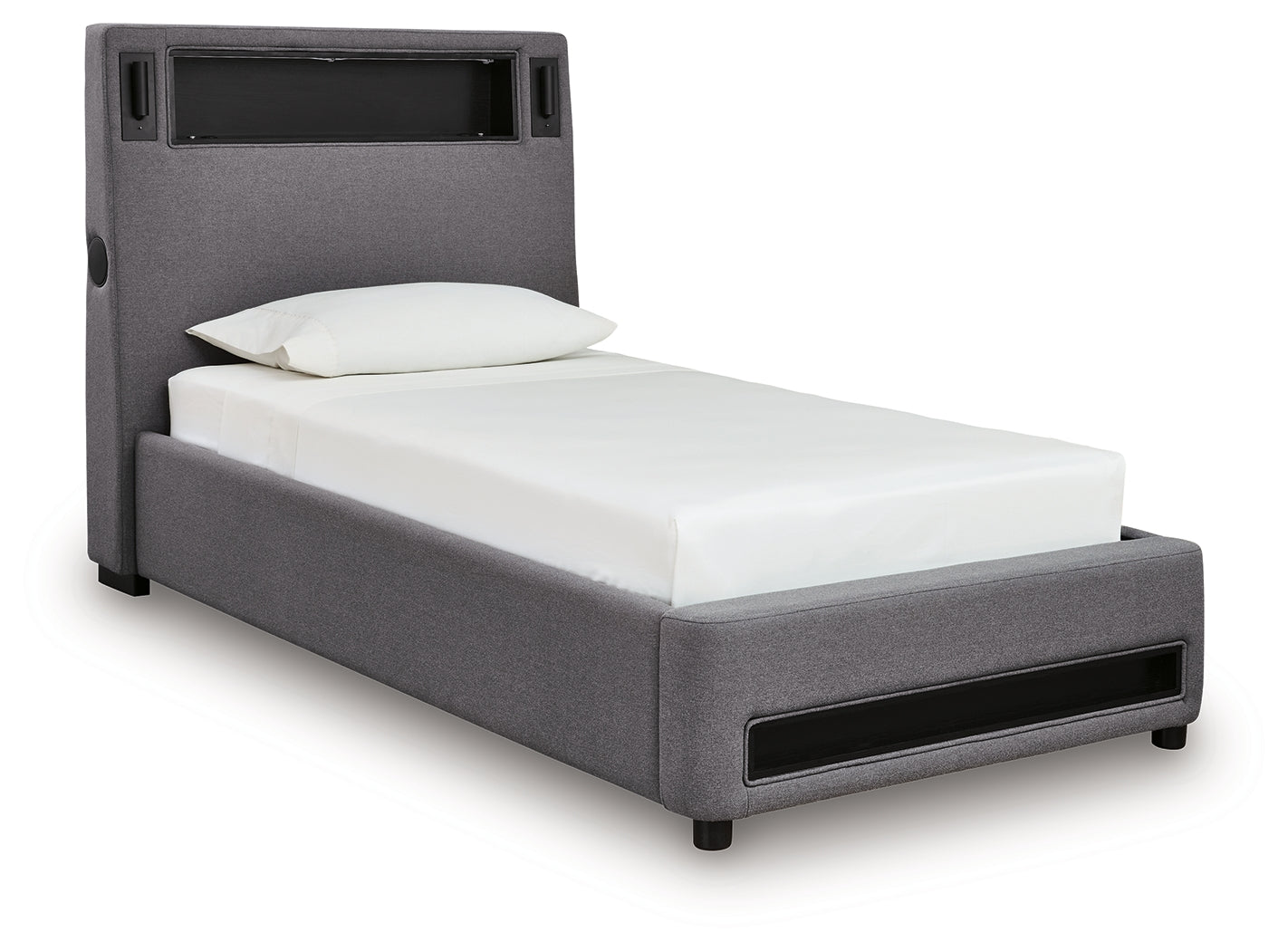 Verishaw Bed LED lighting turned off side angle