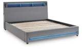 Footboard detail of Verishaw King Upholstered Bed