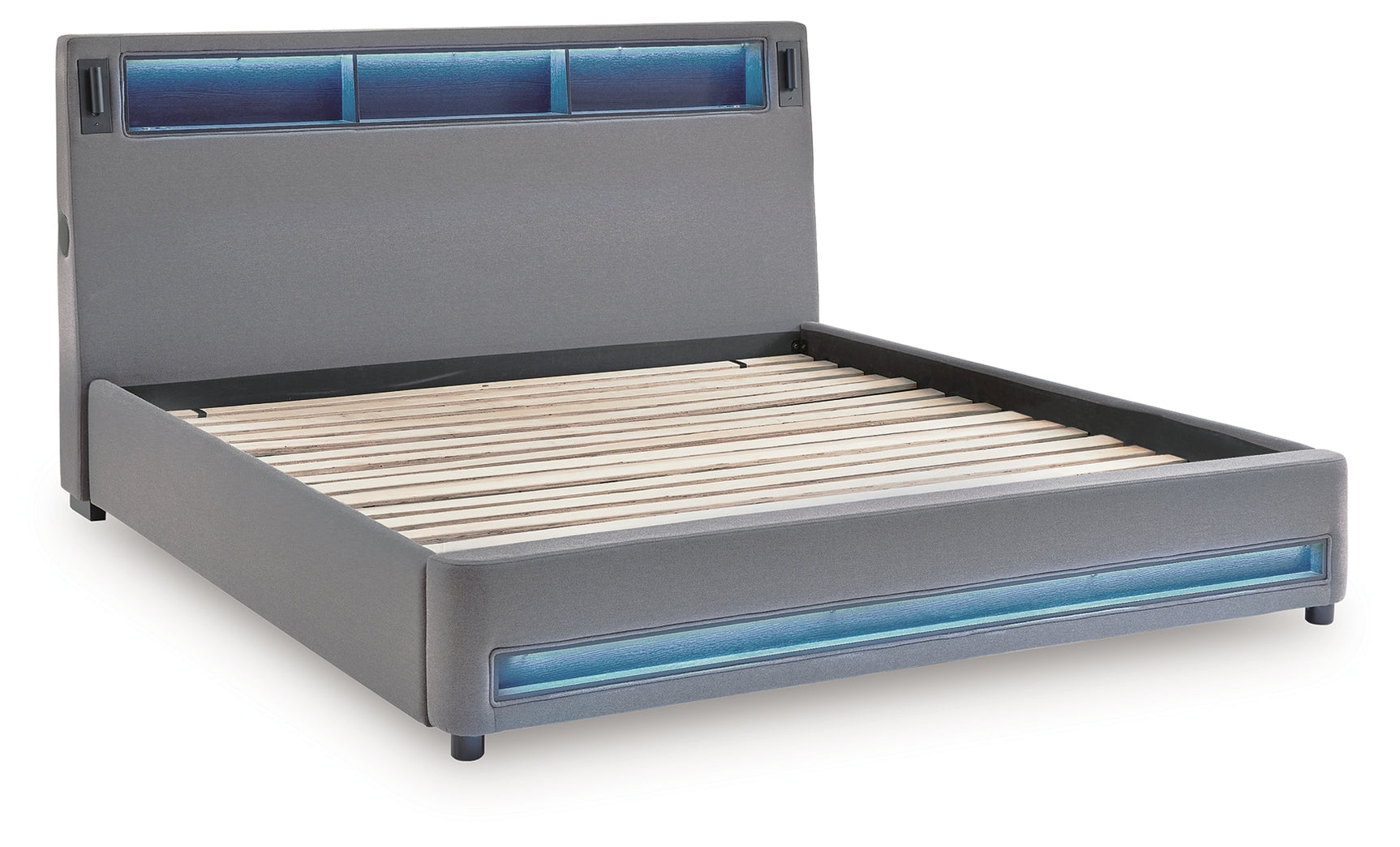 Footboard detail of Verishaw King Upholstered Bed