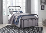 Nashburg Black Twin Metal Bed full view