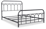 Nashburg Black Queen Metal Bed footboard view