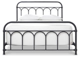 Nashburg Black Queen Metal Bed dimension diagram