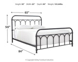 Nashburg Black Queen Metal Bed close-up detail