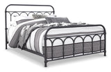 Nashburg Black Queen Metal Bed side view