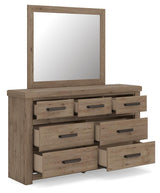 Oliandon Light Brown Panel Storage Bedroom Set angled view