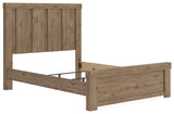 Oliandon Queen Panel Bed close-up of headboard detail