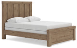 Oliandon Queen Panel Bed angled side view