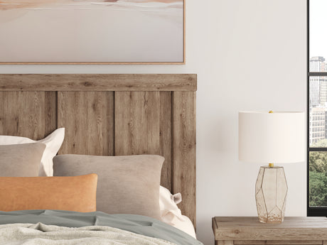 Oliandon Queen Panel Bed headboard close-up