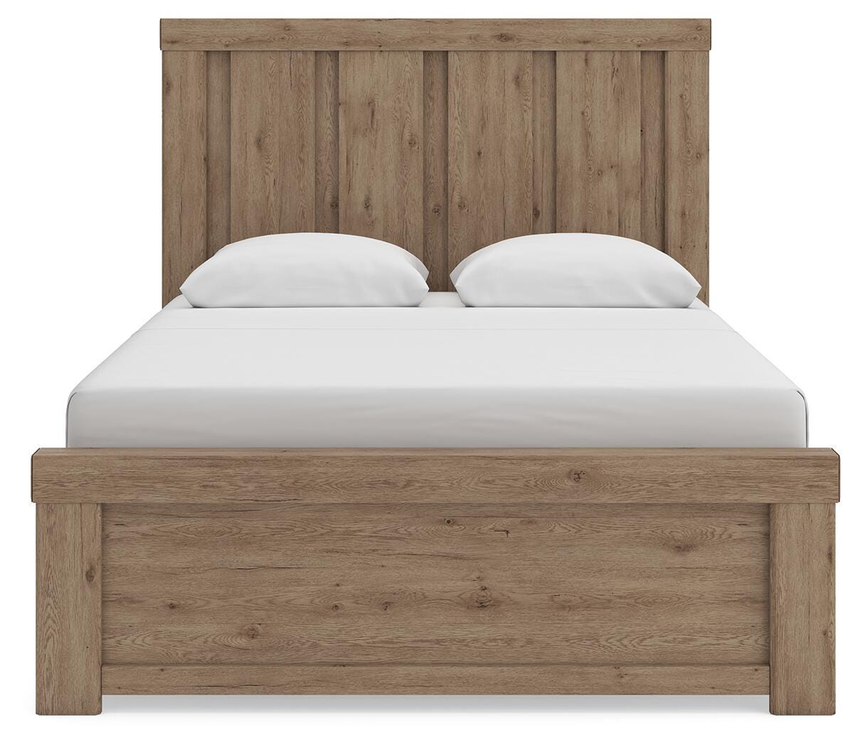 Oliandon Light Brown Panel Bed. Dresser, Mirror Bedroom Set view 3