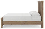 Oliandon Queen Panel Bed detailed wood grain texture