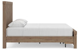 Oliandon Light Brown Panel Storage Bed. Dresser, Mirror Bedroom Set view 6