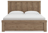 Oliandon King Panel Bed footboard close-up