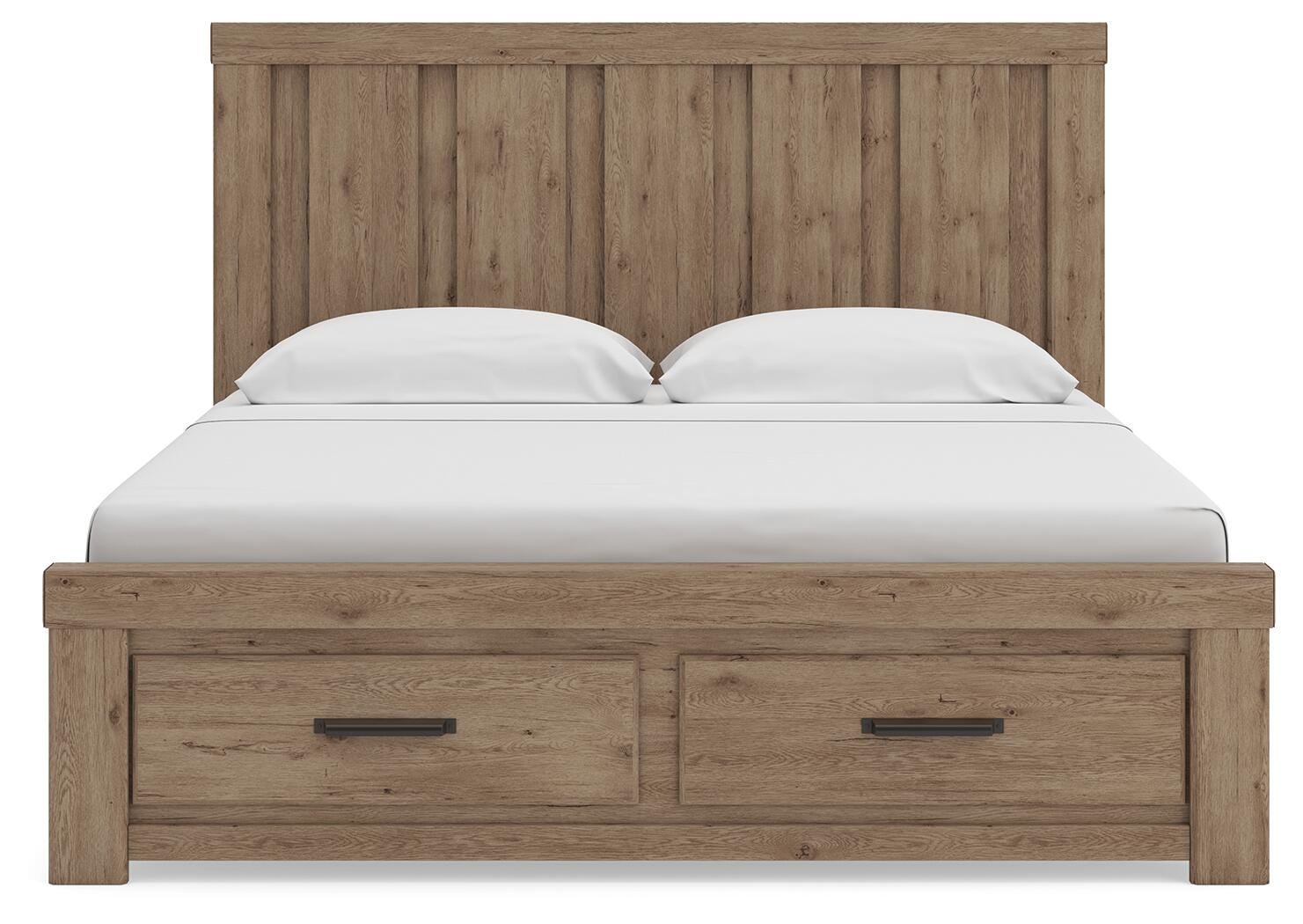 Oliandon Light Brown Panel Storage Bedroom Set view 14