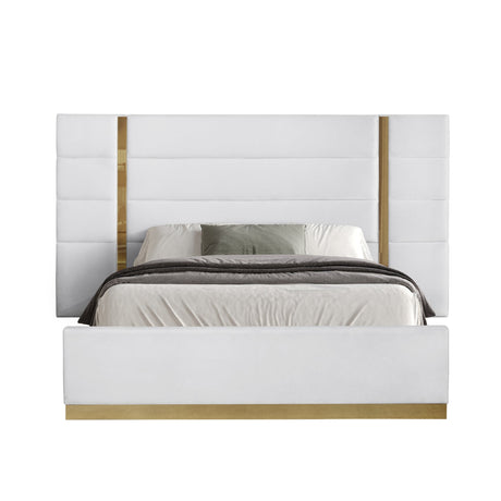 Bedroom view with full Darya bed and matching pieces
