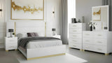 Side view of Darya White Chest highlighting sleek lines