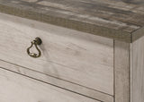 Patterson Driftwood Modern Sturdy, Wood King Panel Bed - Ella Furniture