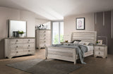 Side angle of Patterson Dresser highlighting metal ring pulls