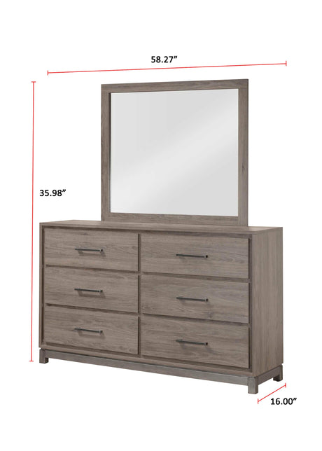 Modern River Brown accent chest drawer detail