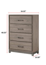 Side view of chest in set