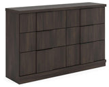Shaehartin Dark Brown Dresser angled view