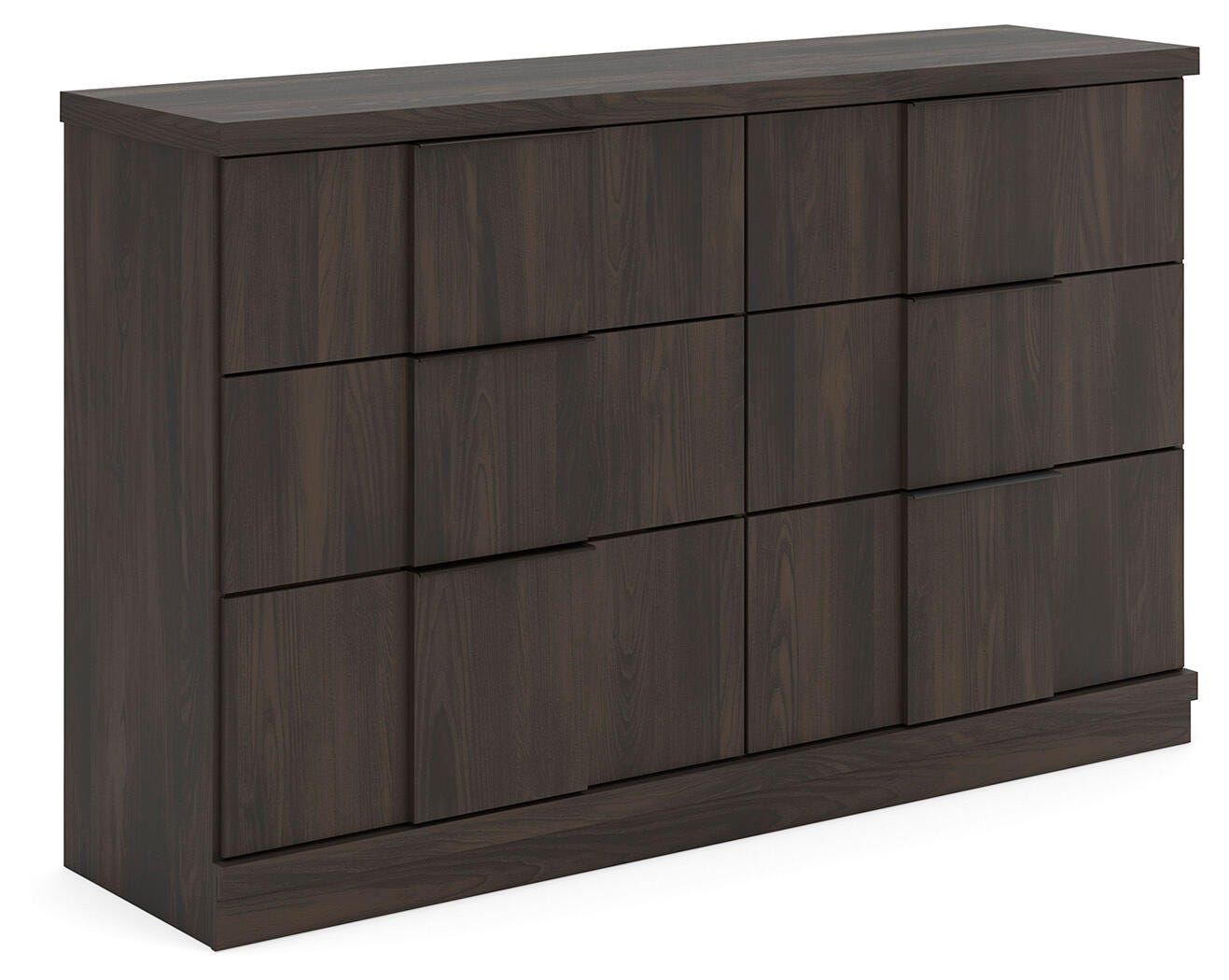 Shaehartin Dark Brown Dresser angled view